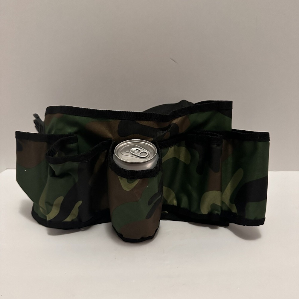Camouflage 6-Pack Beer Holder Belt Dad‎ Gift Novelty Gift